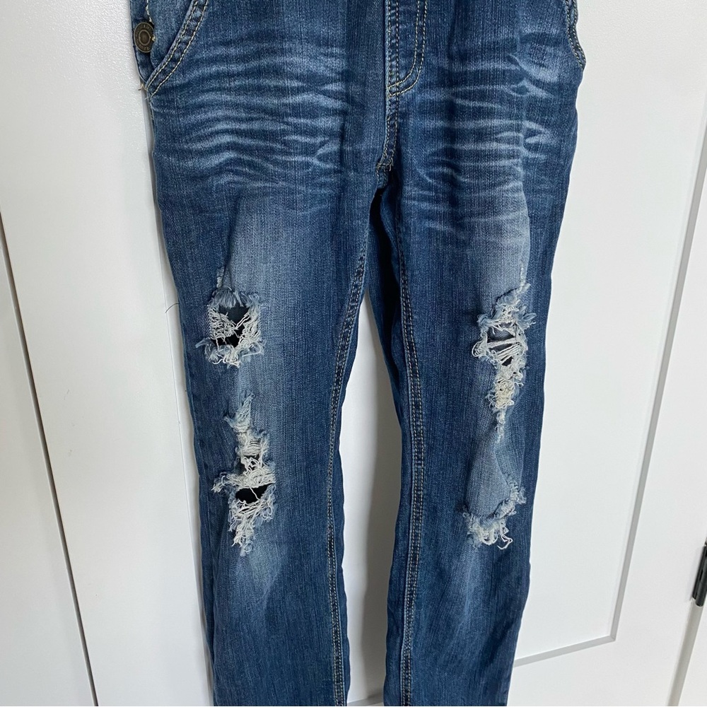 Machine Distressed Ripped Overalls 26 Nouvelle Mode - Picture 3 of 13